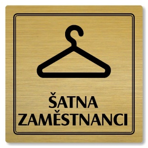 Šatna zaměstnanci, 148x148mm, zlatá, Utah